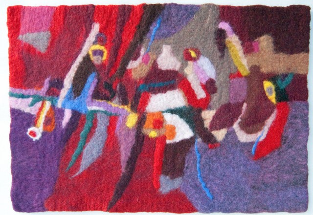 abstract red vertical