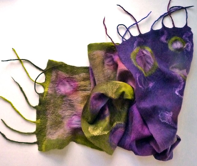 olive purple scarf